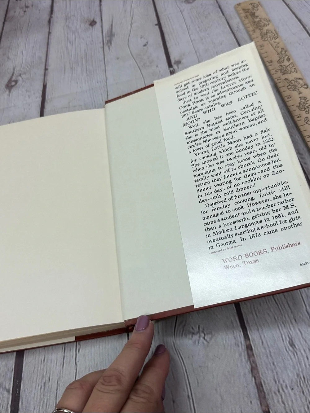 vtg 1969 Lottie Moon Cook Book by Claude Rhea hardcover retro cottagecore rustic